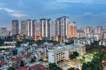 Fototapeta premium aerial view of the hanoi