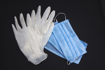 Protective gloves and disposable medical masks