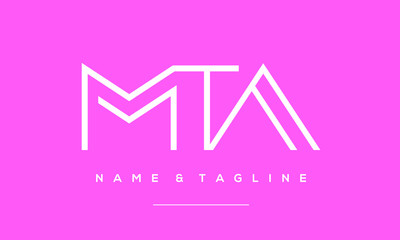 Alphabet letter icon logo MTA