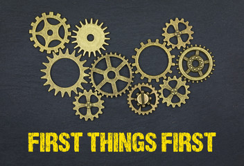 First things first 