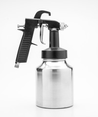 A spray gun on a white background