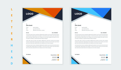 Corporate business style elegant shape letterhead design