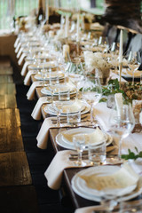 restaurant table set