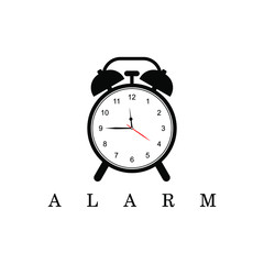 Alarm clock logo.Ringing icon modern design.