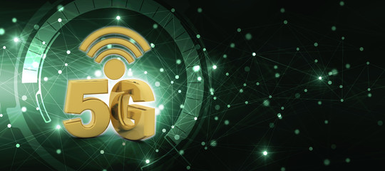 3d rendering 5G Network 5G Connection with WiFi