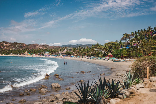 Sunny Day At Sayulita Beach, Nayarit, Mexico