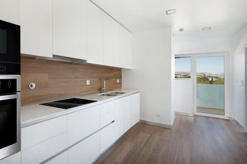 Fototapeta na wymiar Interior kitchen of modern contemporary house