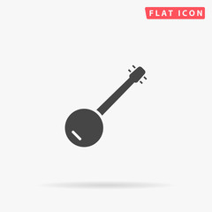 Banjo flat vector icon