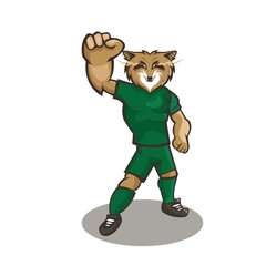 Fox cartoon mascot design with modern illustration concept style for sport team