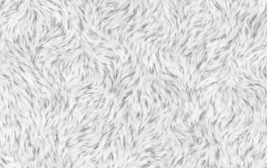 white soft shaggy fleece hair