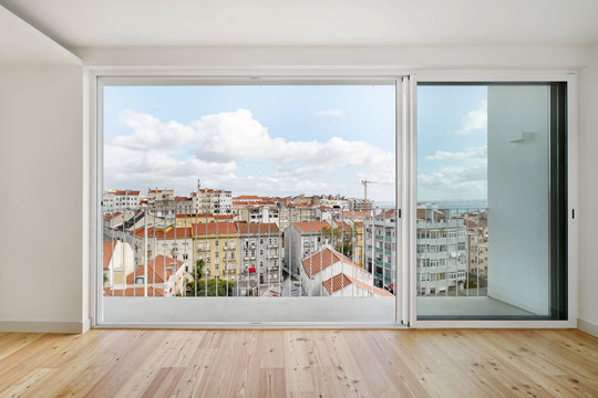 Room overlooking old Lisbon.