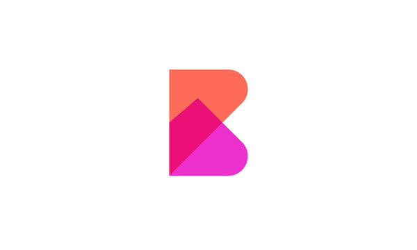 Alphabet B colorful letter mark monogram luxury symbol vector icon logo template