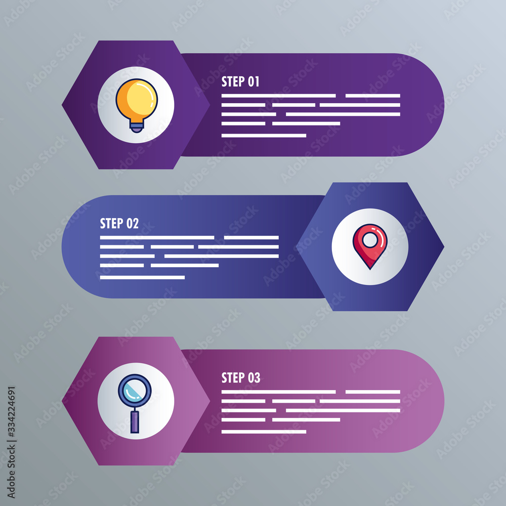 Poster statistical infographic with set icons vector illustration design