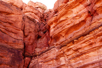 Beautiful wide angle view of amazing sandstone formations in Egypt.