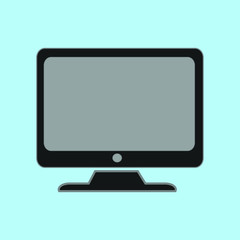 lcd tv monitor isolated on white