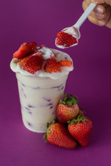 fresas con crema