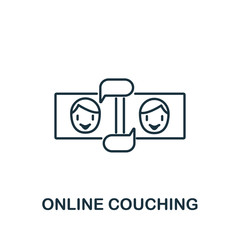 Online Coaching icon from e-learning collection. Simple line element Online Coaching symbol for templates, web design and infographics