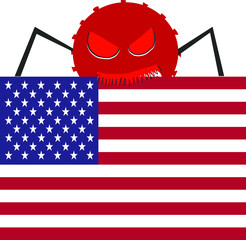 corona viruses attack USA.