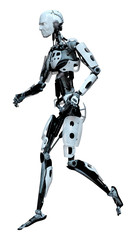 Fototapeta na wymiar 3D Rendering Male Robot on White