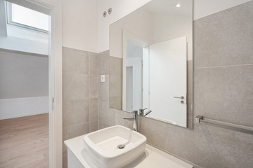 Home interior, modern bathroom.