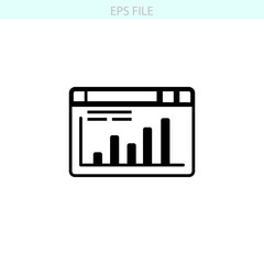 Financially data icon. EPS vector file
