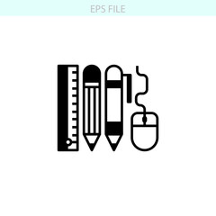 Essential tools icon. EPS vector file