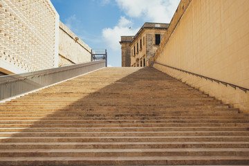 Obraz premium big empty stairs outside in city
