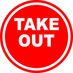 Information Sign, Take Out . Graphic vector used for web, print, banner, flye