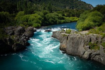 futaleufú, ubicado en la región de los lagos, patagonia, Chile.