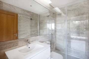 Naklejka na ściany i meble Home interior, modern bathroom.