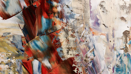 Colorful abstract background wallpaper. Modern motif visual art.  Mixtures of oil paint. Trendy...