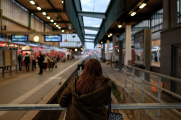 Zugreisender Stuttgart Bahnhof