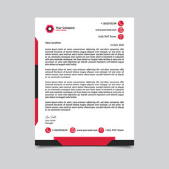 Business style letterhead design vector illustration with white background