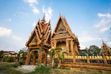Naklejka premium Beautiful temples in Thailand Despite being far away, still full of the faith of the creator.