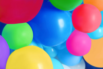 Fototapeta na wymiar Many color balloons as background. Party decor