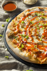 Homemade Buffalo Chicken Pizza