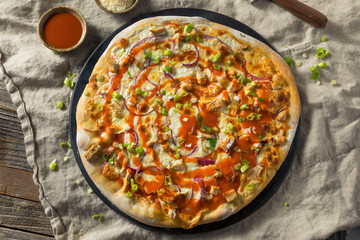 Homemade Buffalo Chicken Pizza