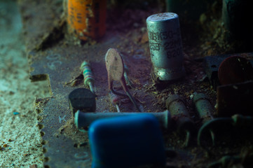 abstract technology background with lots of light spots