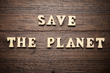 Save the planet text