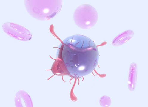 Virus attacca una cellula