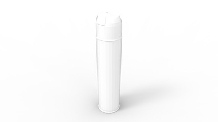 3D rendering of a spray bottle aluminium long tall packaging container