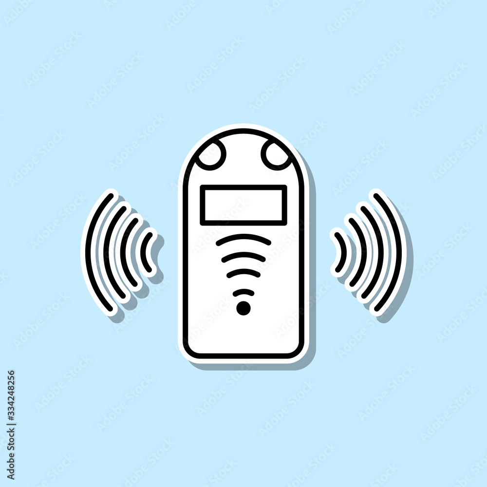 Poster artificial assistant sticker icon. simple thin line, outline vector of artifical intelligence icons 