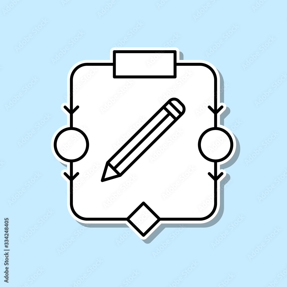 Poster artificial intelligence bot sticker icon. simple thin line, outline vector of artifical intelligence