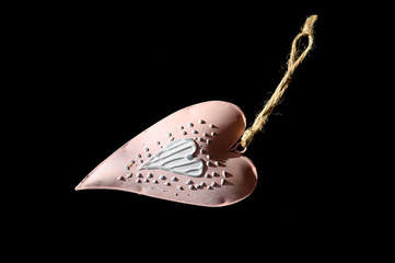 heart decoration on black backround