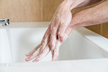washing hands