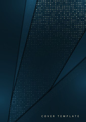 Modern abstract geometric background. Overlapping triangles, halftones, bright gradient. Template for your corporate design.