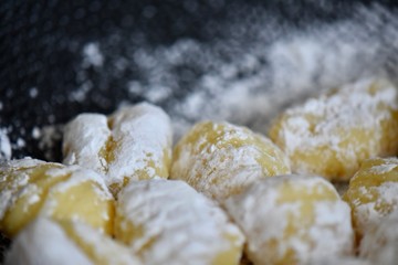 close up of fresh gnocchi 