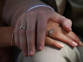 hands with wedding rings