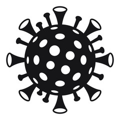 Coronavirus 2019-nCoV, COVID-19 icon. Black flat vector coronavirus icon.