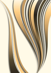 Fototapeta premium Abstract background, dynamic colorful smooth lines, waves. Art design for your business project.